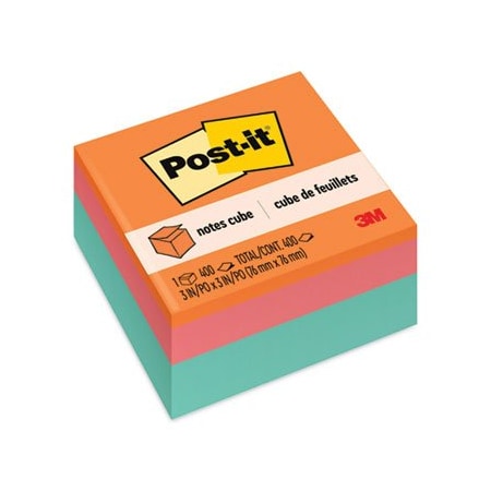 3M Post-it, Original Cubes, 3 X 3, Aqua Wave, 470-Sheet 2056FP